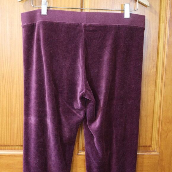 Juicy Couture Maroon & Gold Velour Jogger Pants Y2K Medium - Picture 5 of 12